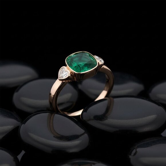 Bold Elegance Micro Pave 14K (18k uponrequest) Yellow Gold Diamond Cocktail Ring - Picture 3 of 3